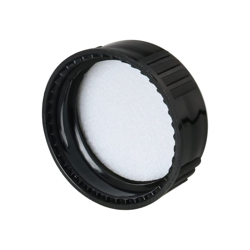 MEETOOT 12pcs Phenolic Resin Cover 28 Threads 28mm Black Poly Seal Screw Caps for Daily Chemicals, Food, Cosmetics Bottles - Image 3